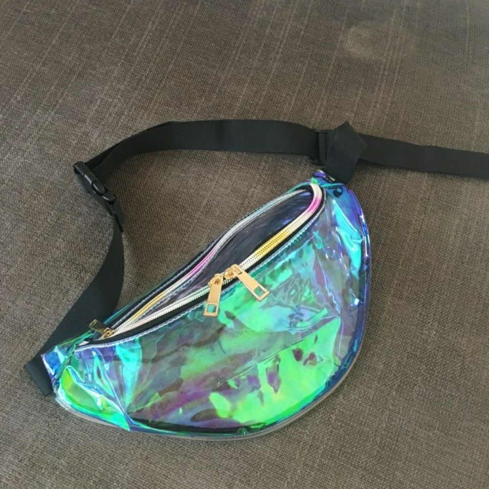 Transparent Holographic Fanny Pack Shoulder Bag - Picture 7 of 8